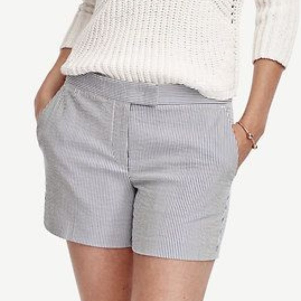 Ann Taylor Devin City Seersucker Chino Shorts Size 12
